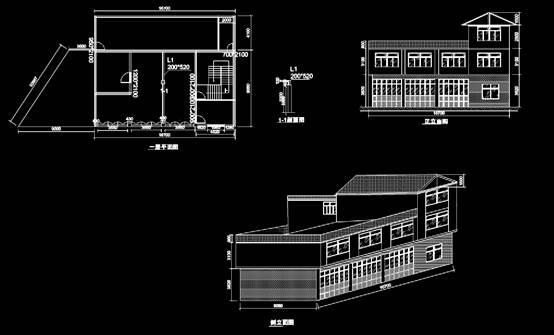 某异型建筑CAD建筑设计学习