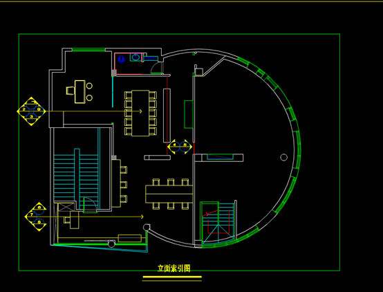 井然三楼调整后的CAD建筑布局图