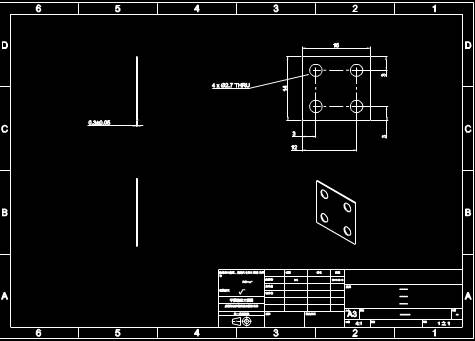 机械制图CAD图纸之零件三视图