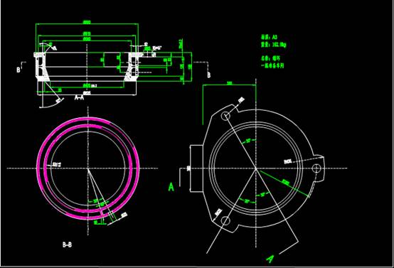 机械制图CAD图纸之端环设计
