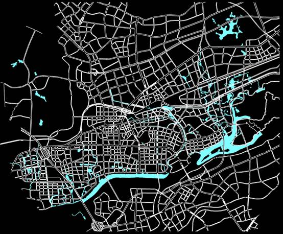 城市规划CAD图纸之路网底图