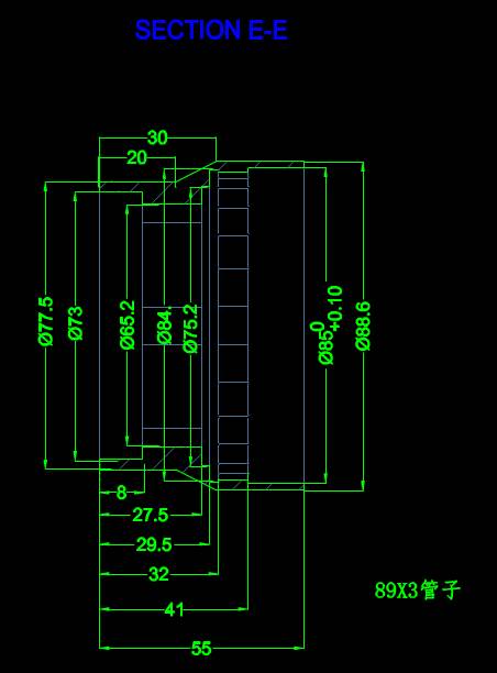 CAD机械图纸零件图之管子