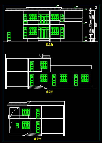 CAD居民建筑设计图之周家庄房子