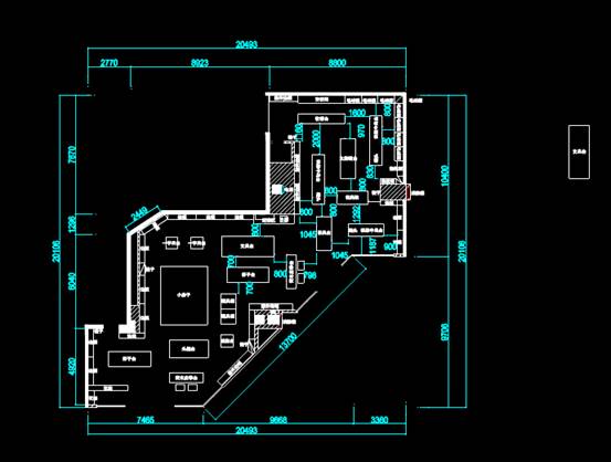 CAD建筑平面图之店铺定稿