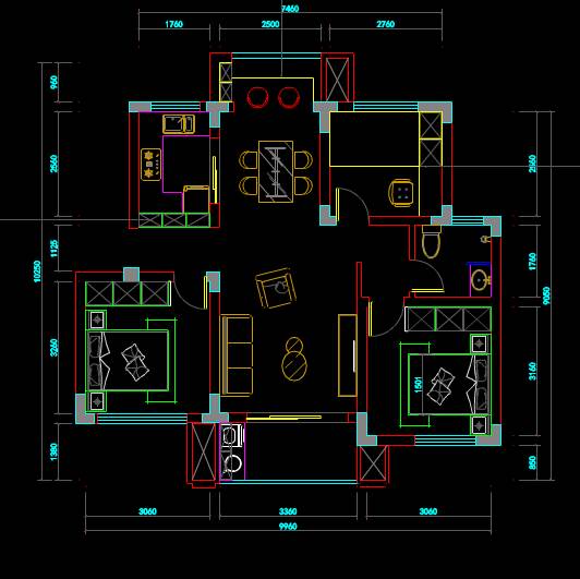 CAD室内设计方案之银湖公馆