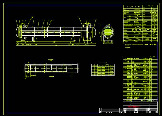 CAD机械制图之甲醇冷凝器