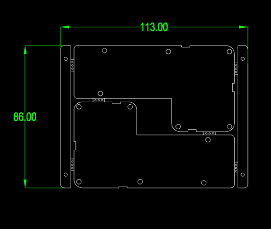 PCB拼板的机械零件CAD图纸