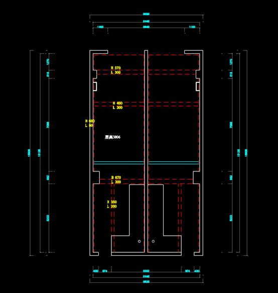 园林建筑CAD图-石材排版提料图