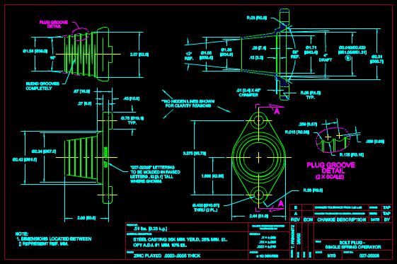 某工厂车间生产的CAD零件机械设计图纸