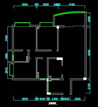 某住宅室内的CAD平面布置图纸