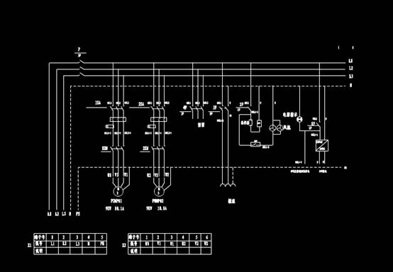泵房电气控制CAD电气原理图