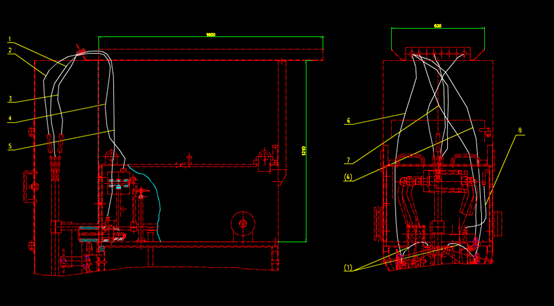 机内配管的机械制图CAD图纸