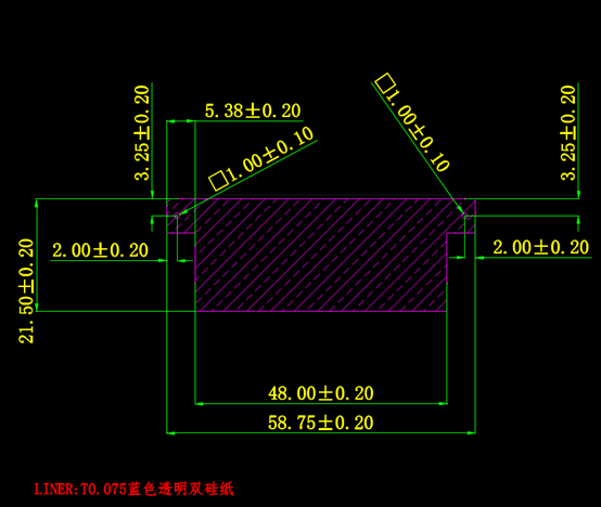 保护膜的CAD机械图纸