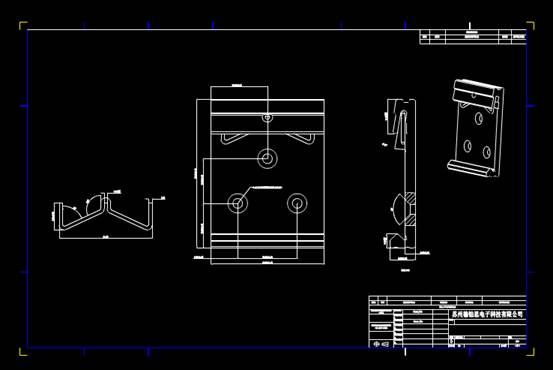 CAD机械零部件图纸之三孔订轨