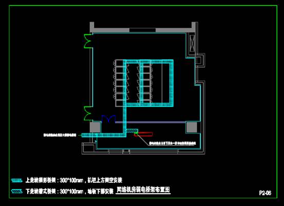 CAD室内设计方案之金陵科技学院-网络机房设计