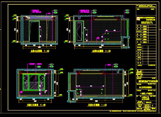 住宅装修CAD设计图纸之某地块户型立面图