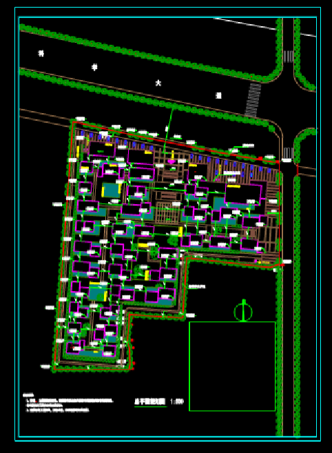 孵化场总平面规划CAD设计图