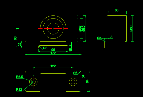 CAD机械零部件图纸之零件实例