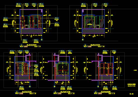 CAD工装施工图之立面设计