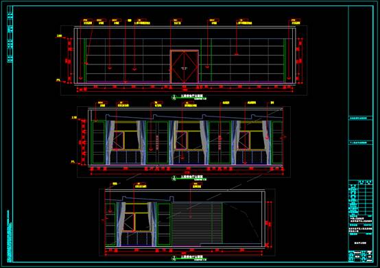 室内规划CAD装修设计图纸之报告厅立面图