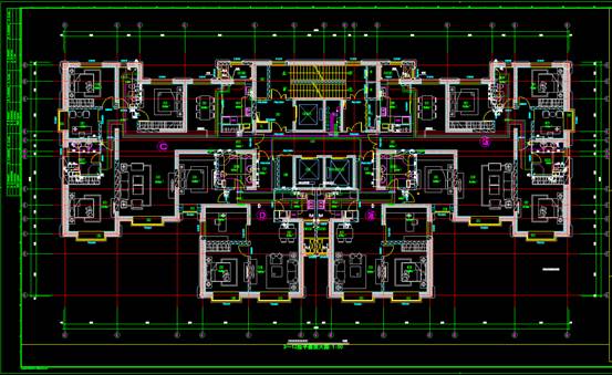 CAD居民建筑设计图之放大平面图