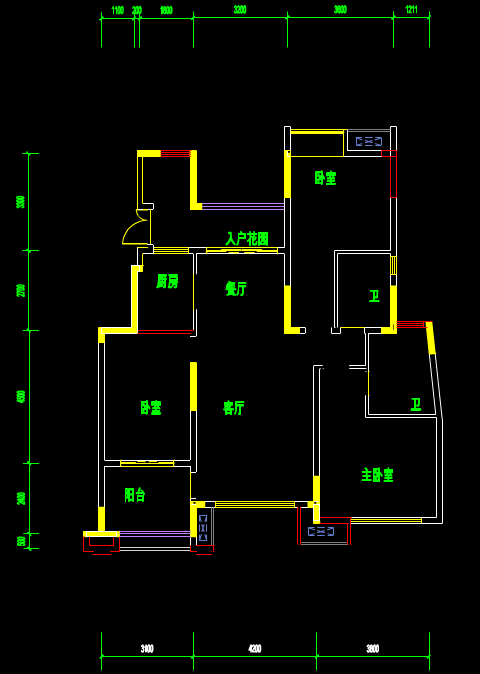 CAD居民建筑设计图之户型简图