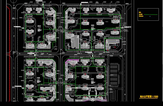 住宅小区一期商住项目规划CAD设计图