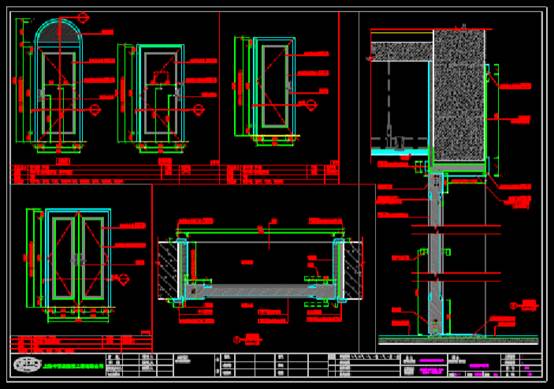 建筑CAD工装施工图之复式房门表详图