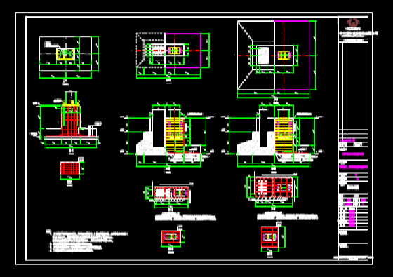 深冷连接厂房的建筑CAD图纸中钢结构图