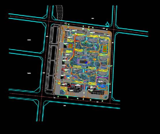 园区的建筑规划CAD设计图