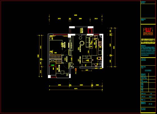 某单元楼的CAD软件设计室内户型图