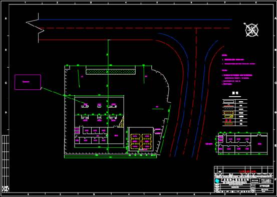 某加油站的CAD办公建筑设计图