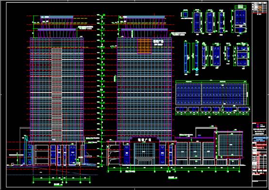 CAD办公建筑设计图之立面设计