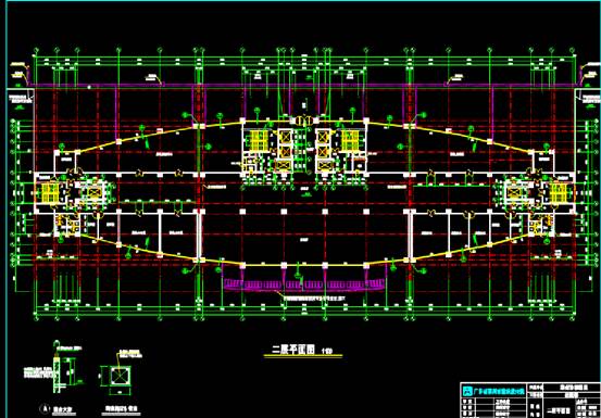 二层平面图CAD医疗建筑图纸