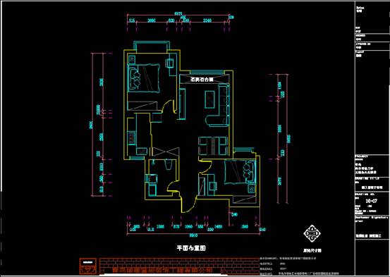 某住所的CAD软件设计室内户型图