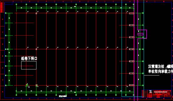桩布置厂房设计CAD结构图