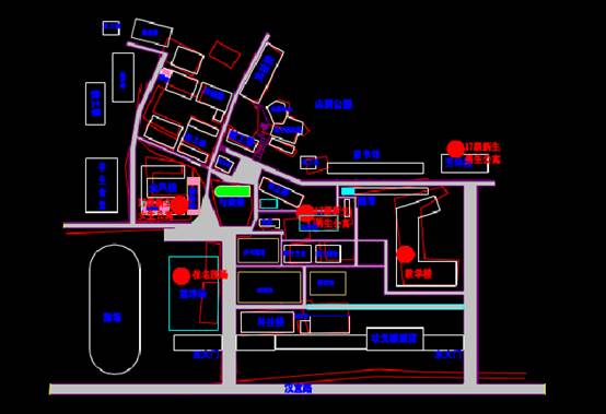 校园建筑规划CAD平面图
