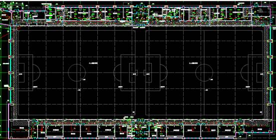 体育馆电气设计CAD电力控制布置图