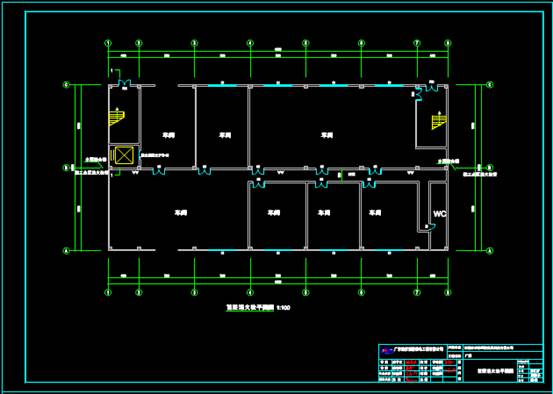 某模具厂房的CAD建筑面积图