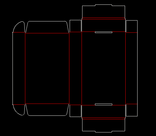 机械CAD图纸之包装盒展开图