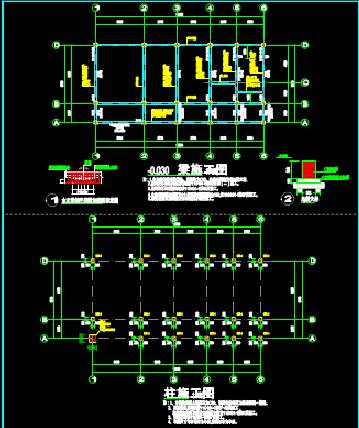 CAD结构设计图之某小学教学楼工程项目方案