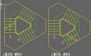 建筑CAD教程：三角楼梯梯段夹点功能说明
