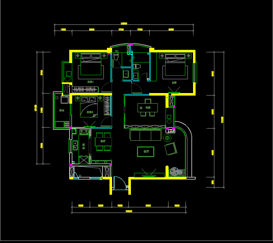某房屋设计的CAD总平面图纸学习参考